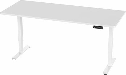 VIVO Electric 71 x 30 in Dual Motor Sit Stand Desk, Memory Height Adjustment, 2B Series, White Top White Frame, DESK-KIT-2W7W