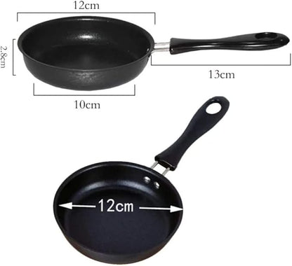 One Egg Frying Pan, Mini Induction Frying Eggs Pan, 4.7" Single Egg Durable Small Pan with Handle Heat Resistant Non Stick Pot, Portable Pan for Stove Gas Induction Hob