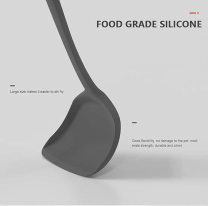 AOTHOD Silicone Cooking Utensils Set - 446°F Heat Resistant Kitchen Utensils,Spatula Sets,Turner Tongs,Spoon,Kitchen Utensil Gadgets Tools Set for Nonstick Cookware,Dishwasher Safe BPA Free (Gray)