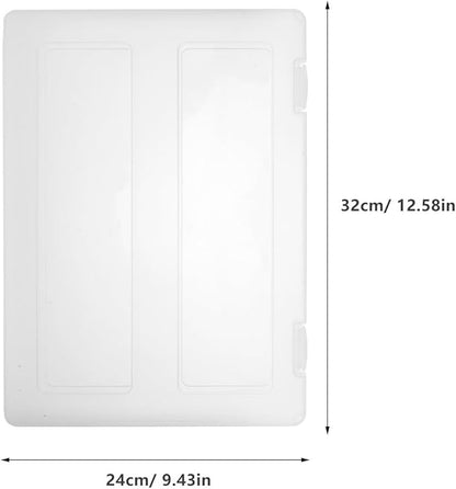 PRETYZOOM 4pcs A4 Document Storage Boxes, Portable Frosted Plastic File Organizer Cases for 8.5" X 11" Paper, Birth Certificate Protector, Office and Home File Holder