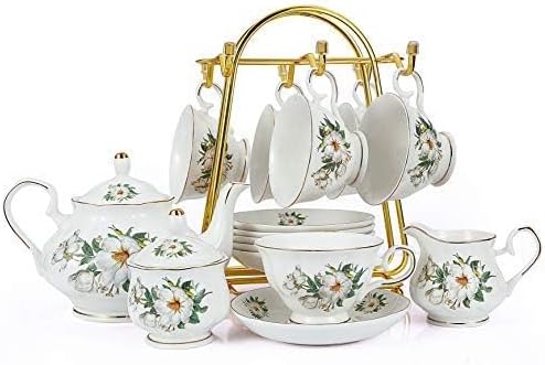 CHENP.HMC Home Storage Mug Hooks Stainless Steel Wire Rack Display Stand Service for Tea Cups, Bracket, Gold Metal Stand for Coffee Cups and Saucers