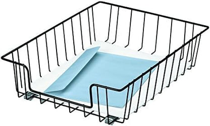 Fellowes Workstation 3" Letter Desk Tray Organizer, Wire, Black (60112) (Pack of 12)