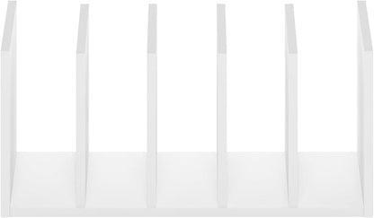 Furinno Hermite Desk Organizers and Accessories with File Holder, Office Organization, Desk Top Book Shelf, for Office Supplies, Plain White
