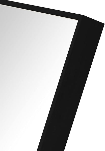 H-A Modern Simple Black Frame 40x24Inch Mirror for Bathroom, Bedroom, Living Room Hanging Horizontal or Vertical(All Black)