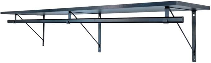Custom Cut-to-Size Premium Wall-Mounted Shelf with Rod and Bracket Kit. 3/4" Thick Shelves, 14 inches deep. Customize The Length from 16" up to 72".