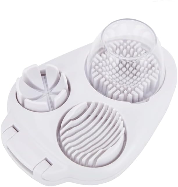 3 in 1 Egg Slicer for Kitchen – Multi-Functional Strawberry Banana Mushroom Cutter, ABS Safe Wire Blade, 3 Slice Modes, Dishwasher Safe, Lightweight 120 g, Gift for Salad Lover