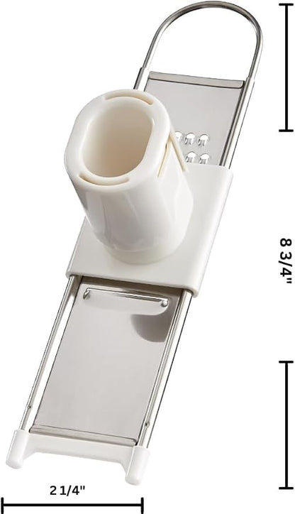 Fantes Garlic Slicer Grater, Stainless Steel, 8.75 x 2.25-Inches, The Italian Market Original since 1906
