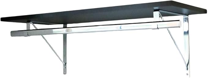Custom Cut-to-Size Premium Wall-Mounted Shelf with Rod and Bracket Kit. 3/4" Thick Shelves, 14 inches deep. Customize The Length from 16" up to 72".