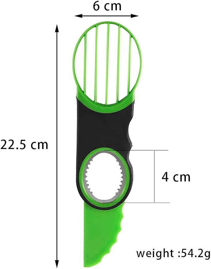 Stainless Steel Avocado Slicer, Corer, and Paring Knife Combo: 3-in-1 Tool - Dishwasher Safe & Heavy Duty