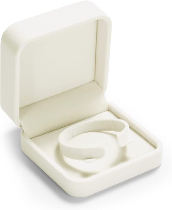 Oirlv Velvet Bracelet Gift Boxes White Bangle Display Jewelry Box