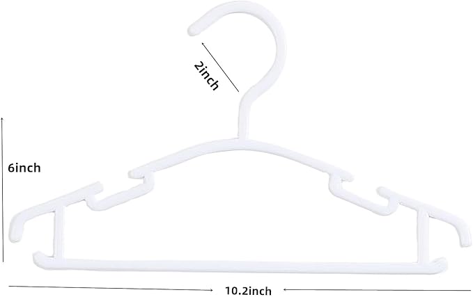 100 Pack Baby Clothes Hangers,Kids Plastic Hangers for Closet,Toddler,Infant,Child,Newborn's Coat Hangers Ideal for Laundry and Nursery's Everyday Standard Use