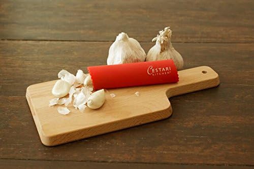 Cestari Silicone Garlic Peeler Roller Tube – Effortless Garlic Skin Remover for Home Cooks & Chefs – BPA-Free, Odor-Resistant, Dishwasher Safe Kitchen Tool – Fast, Mess-Free Prep – Red