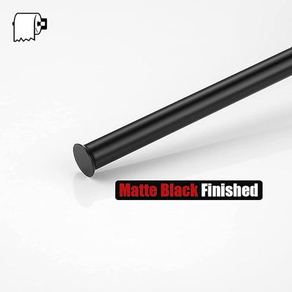 JQK Toilet Paper Storage Stand Matte Black, 304 Stainless Steel Thicken 0.8mm Tissue Reserve Holder 3 Rolls Dispenser for Bathroom, TPS180-PB