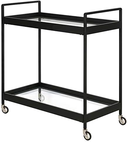 Cooper 33'' Wide Rectangular Bar Cart in Blackened Bronze