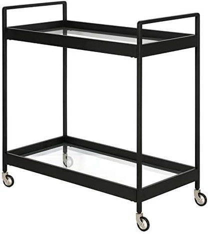Cooper 33'' Wide Rectangular Bar Cart in Blackened Bronze