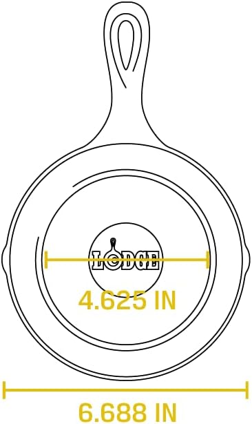Lodge Seasoned Cast Iron Skillet - PFAS-Free,Non-Toxic Cookware - Use with an Oven,Stove,Grill,or Campfire - Naturally Non-Stick & Oven Safe - 6.5 Inches,(Pack of 6)