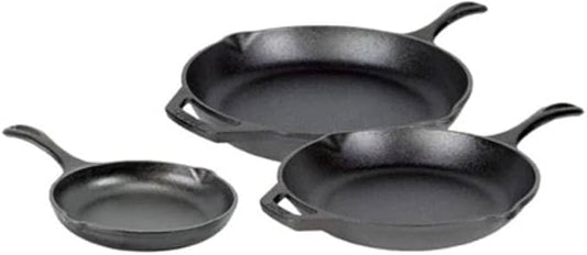 Lodge Chef Collection 3pc Set (8”, 10", & 12" Skillet)