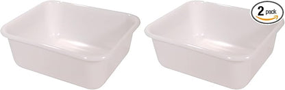 Rubbermaid Commercial Products Food Storage Box/Tote for Restaurant/Kitchen/Cafeteria, 2.75 Gallon, White (FG369000WHT) (Pack of 2)