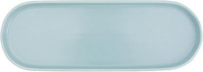 Simple Style Ceramic Sink Tray - Bathroom and Kitchen Cosmetics Dish, Candle and Perfume Tray (Blue)