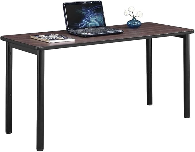 Brite Table Desk for Home and Office 3 Drawer Mobile Pedestals - Commercial Quality Small Computer Desk - 24"D x 60"W x 30"H Office Desk for Small Spaces - Simple Desk for Office and Study - Gray