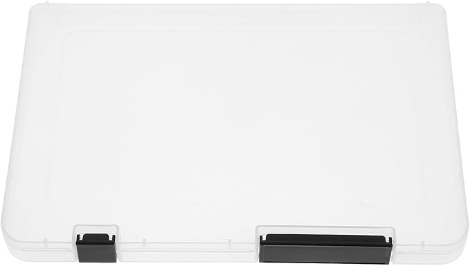 WEKADRIN A5 Plastic Document Holder File Box with Lid, Portable Office Organizer Storage Container for Papers, Magazines, and Receipts, Dustproof Filing Case for Desk and Home Use