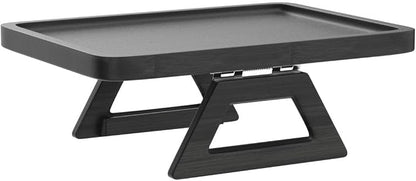 Shamrock Home Bamboo Trayble Couch Arm Table, Clip On Tray Sofa Table for Couches. Sofa Arm Tray for TV Dinners, Remotes, Drinks, Snacks and Small Spaces - 15.75 x 11inch, Black