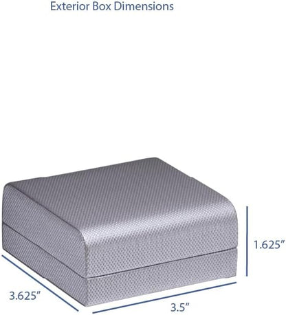 Luxury Weave Texture Watch & Bangle/Bracelet Box - Cuff-Insert-Style Jewelry Gift Box for Men & Women - Bracelet & Watch Box Soft Suede Interior - Ideal for Watch & Bangle/Bracelet Case
