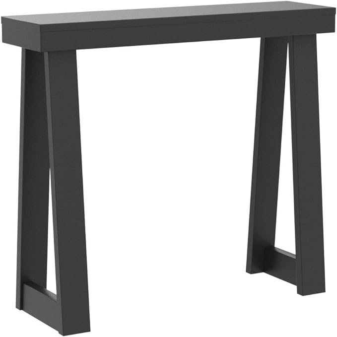 Plank+Beam Solid Wood Console Table, 36 Inch, Sofa Table, Narrow Entryway Table for Hallway, Behind The Couch, Living Room, Foyer, Easy Assembly, Black | Sofa Table, for Hallway, Behind The Couch, Living Room, Foyer