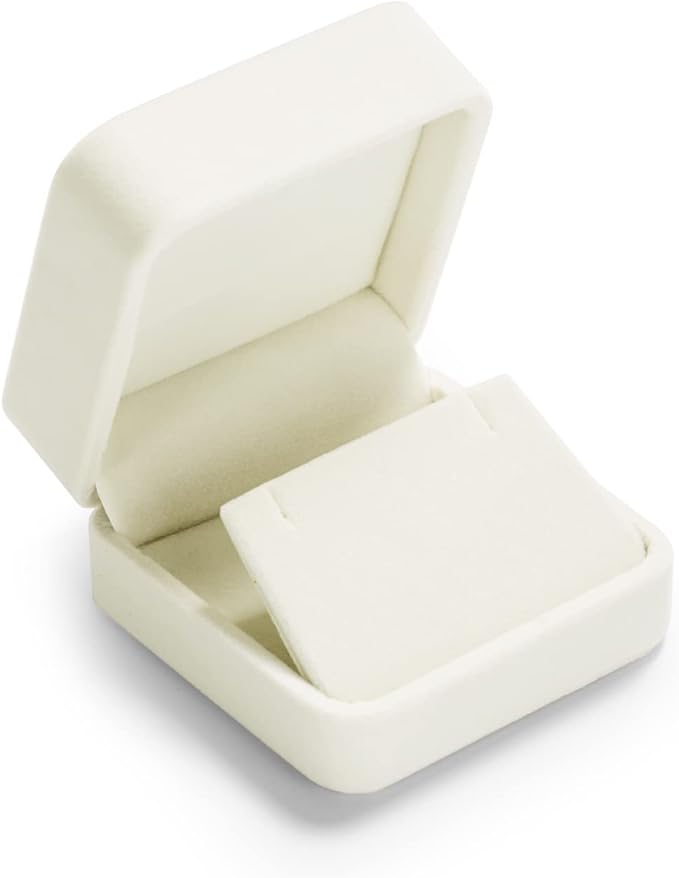Oirlv Velvet Earring Gift Box Wedding Valentine's Day White Earrings Stud Case