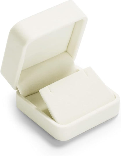 Oirlv Velvet Earring Gift Box Wedding Valentine's Day White Earrings Stud Case