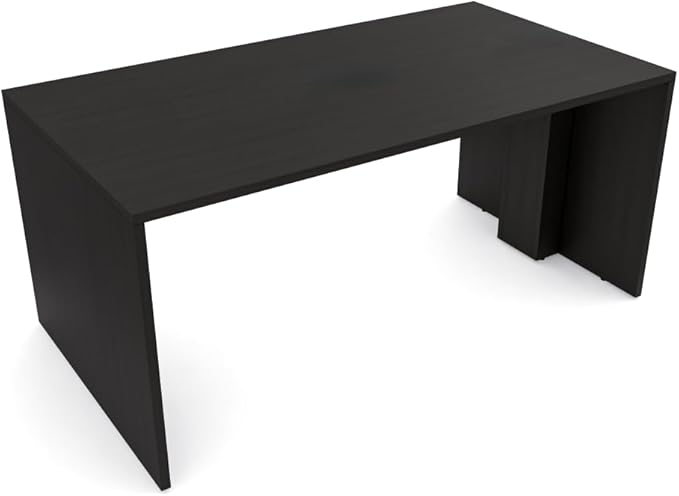 SKUTCHI DESIGNS INC. 4 Person Collaboration Table | Face-to-Face Desk | 36x66 All Laminate Team Desk | Black Cypress