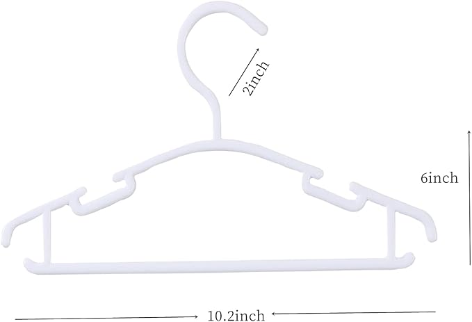 120 Pack White Baby Clothes Hangers,Kids Plastic Hangers for Closet,Toddler,Infant,Child,Newborn's Coat Hangers Ideal for Laundry and Nursery's Everyday Standard Use
