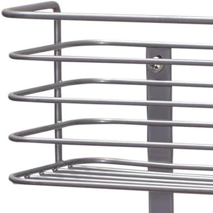 Household Essentials 1228-1 Double Basket Door Mount Cabinet Organizer | Mounts to Solid Cabinet Doors or Wall