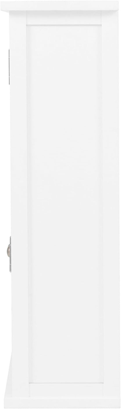 Alaterre Furniture Coventry 27W x 29H Wall Moted Bath Storage Cabinet with Two Doors and Open Shelf