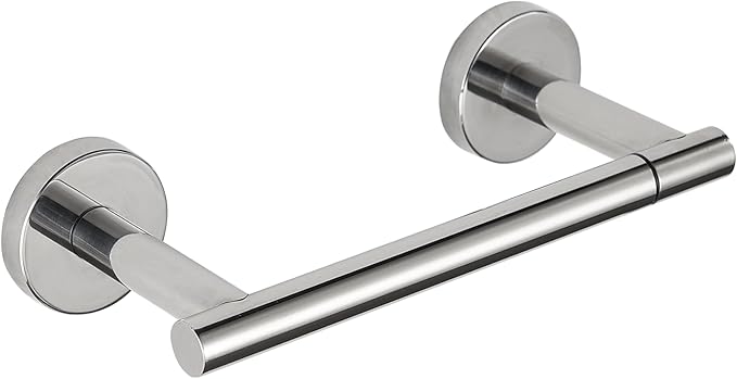Toilet Paper Holder, Double Post Pivoting Design, Stainless Steel Rustproof Bathroom Tissue Holder, Wall Mount Fits Mega Rolls, for Home, RV, Commercial Bathroom Chrome