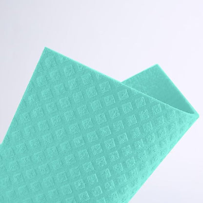 Reusable Cleaning Cellulose Sponge Cloths Absorbent Wipes Clean Kitchen Car Dish Eco-Friendly Dishcloth Hand Towel Auto - 1pack (5pcs)