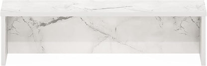 Furinno Helena Kitchen Counter Stackable Organizer Shelf, Set of 1, 23-Inch, Marble White