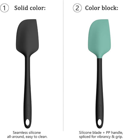 Coukre Silicone Spatula Set of 5,High Temperature Resistant, Food Grade Silicone, Dishwasher Safe, for Baking, Cooking (Aqua Green)