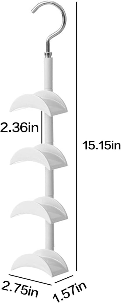 Purse Organizer Purse Organizer for Closet Purse Hanger-360 °Rotation,Curved Design, No Fear of Deformation of The Bag Strap，Premium and Smooth Purse Hook (White 1 Piece)