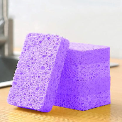 6 - Pack Non-Scratch Scrub Sponges - Sponges for Dishes and Washing Dishes, Cleaning Sponges for Kitchen Home Office, Magical 3D DIY Art and Craft Suppliers（Purple）