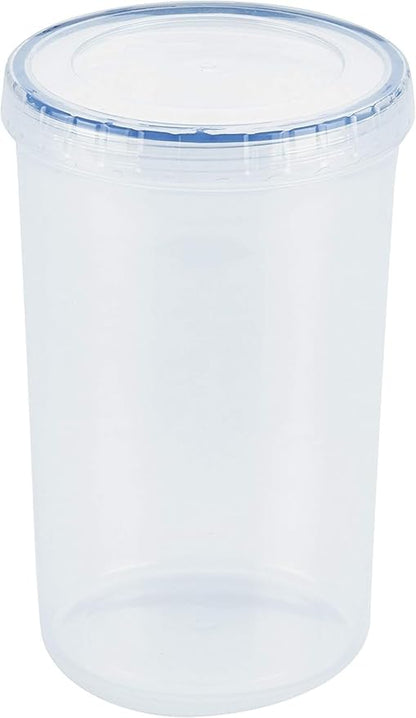 LOCK & LOCK Easy Essentials Twist Food Storage lids/Airtight containers, BPA Free, Tall-44 oz-for Pasta, Clear (Pack of 4)