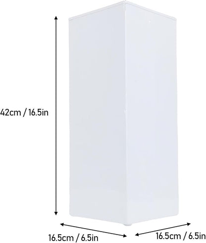 Umbrella Stand, Umbrella Holder for Entryway, Metal Square Umbrella Rack Organizer Freestanding, for Canes Walking Sticks (White)