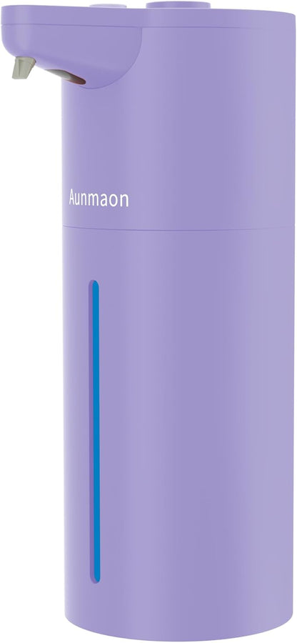 Aunmaon Automatic Soap Dispenser Touchless, Hands-Free, Multi Adjustable Volume, Long Battery Life, Compatible with Thick & Thin Dish/Hand Soap for Bathroom and Kitchen, Easy for Toddlers, Purple