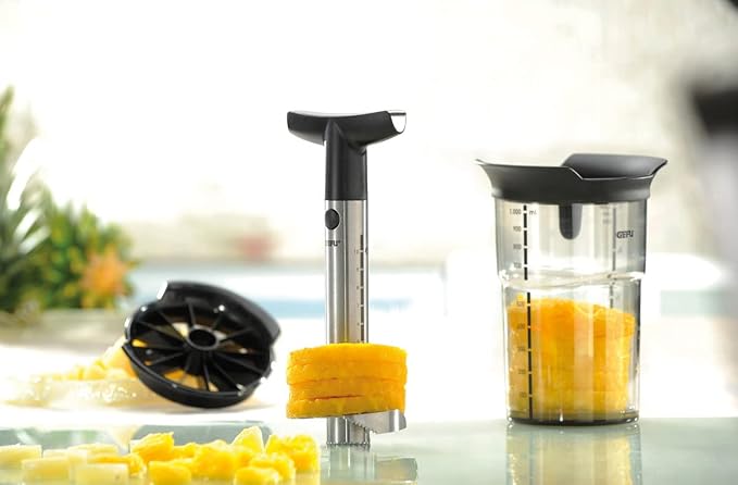 Gefu 13550 Pineapple Slicer, Silver & Black