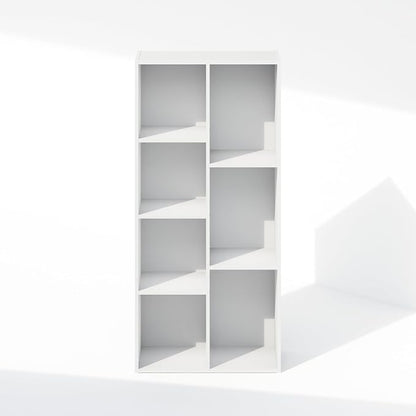 Furinno Reed Closet Organizers and Storage, 7-Cube Closet Organizer, Open Shelf Closet Storage, for Wardrobe, Bedroom, Living Room, White