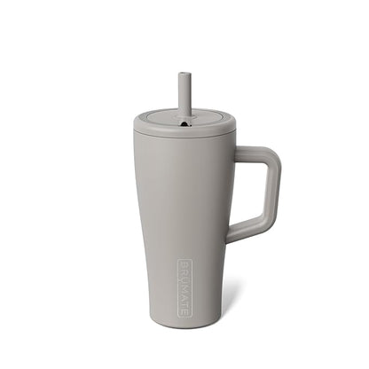 BrüMate Era 20 oz Tumbler with Handle and Straw | 100% Leakproof Insulated Tumbler with Lid and Straw | Made of Stainless Steel | Cup Holder Friendly Base | 20oz (Mocha)