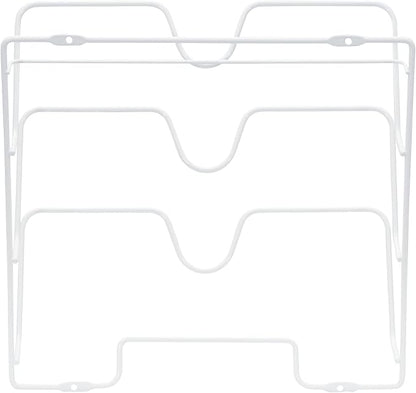 Household Essentials White Steel Door Mount Lid Rack