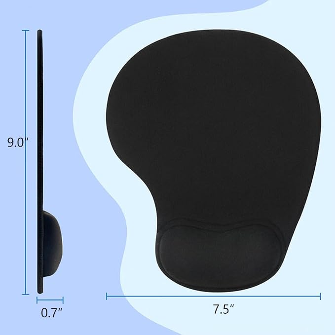 Ergonomic Mouse Pad with Wrist Rest, Gel Wrist Support Mousepad, Pain Relief Laptop Computer Mouse Pad, Non-Slip Mouse Pads for Office & Home (Pink)