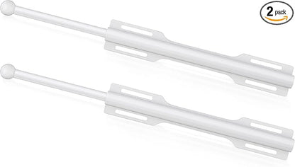 12" Valet Rod for Closet Pull Out (2 Pack, White)