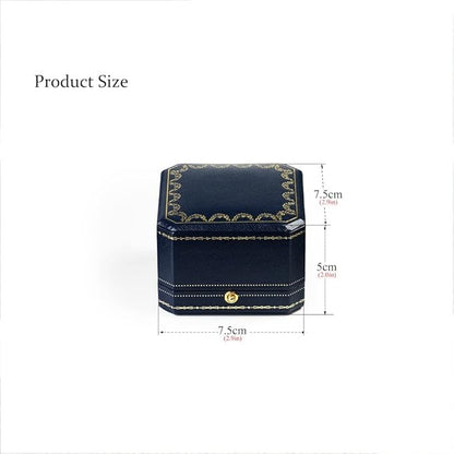 Oirlv Noble Engagement Ring Box Octagonal Ring Box for Wedding Ceremony